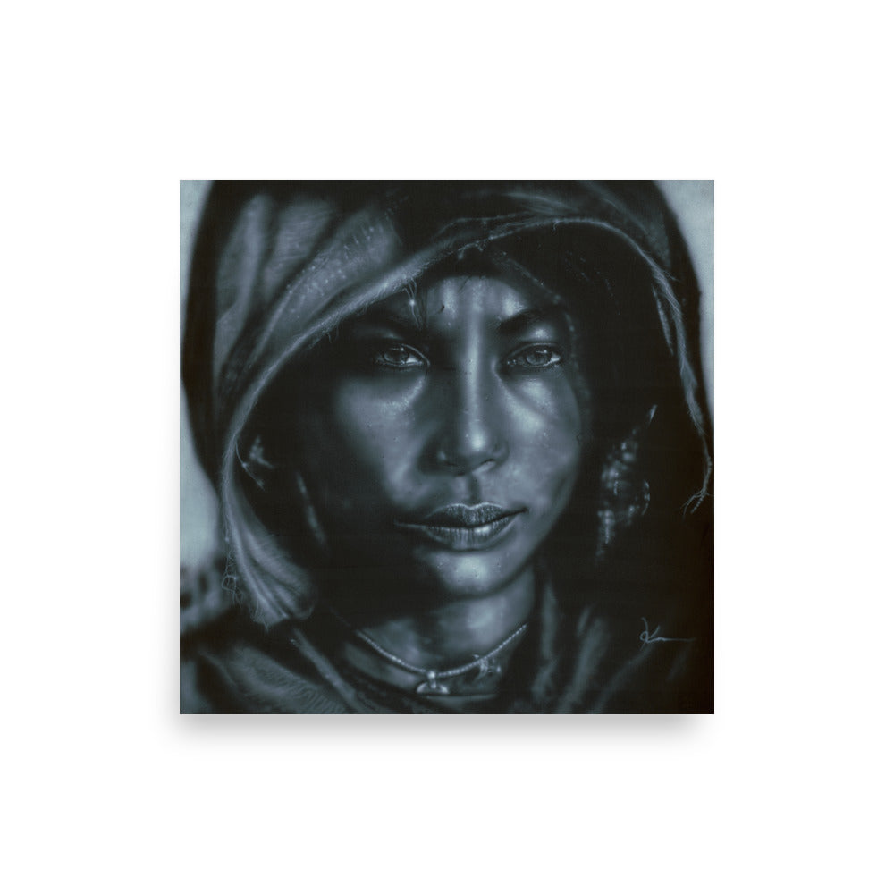 Girl in Hood Photo paper poster