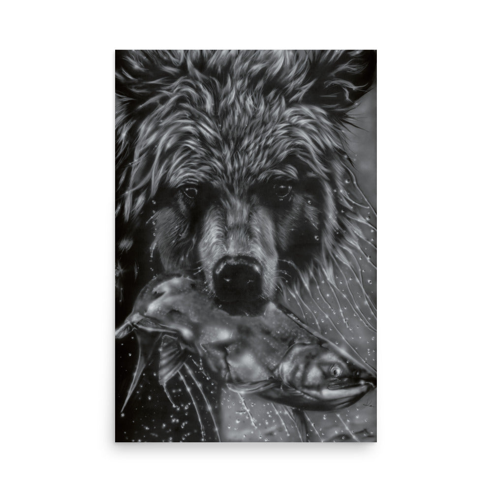Grizzly Photo paper poster