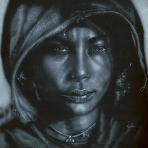 Girl in Hood Print Galley Canvas